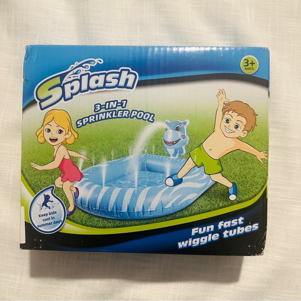 NEW Fun Splash 3-in-1 sprinkler pool, Water toys game tools for kids in summer